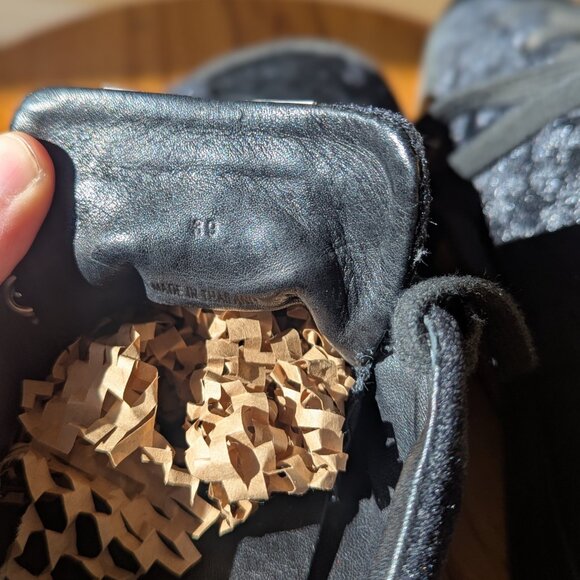 Rag & Bone Black crushed velvet sneaker size 39 - Picture 3 of 5